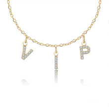 Shangjie oem personnalisé 6 mm zircon lettre pendentif collier diamant name collier luxe coréen bijoux colliers